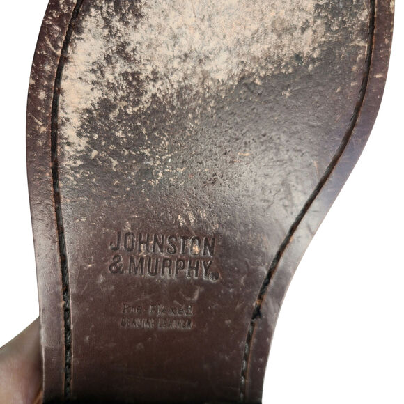 Johnston & Murphy Men\'s Hayes Tassel Loafers Black Full Grain Size 8 M